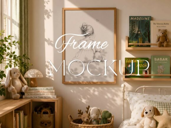 Download Cozy Kids Bedroom Poster Mockup - Poster mockup Collection
