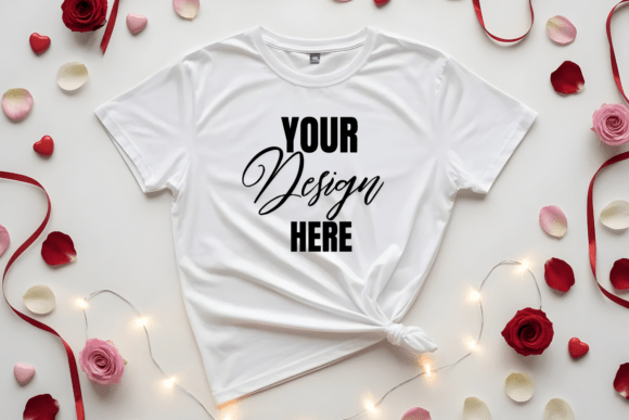 Download Flat Lay Valenitne T-Shirt Mockup - Flat lay Collection
